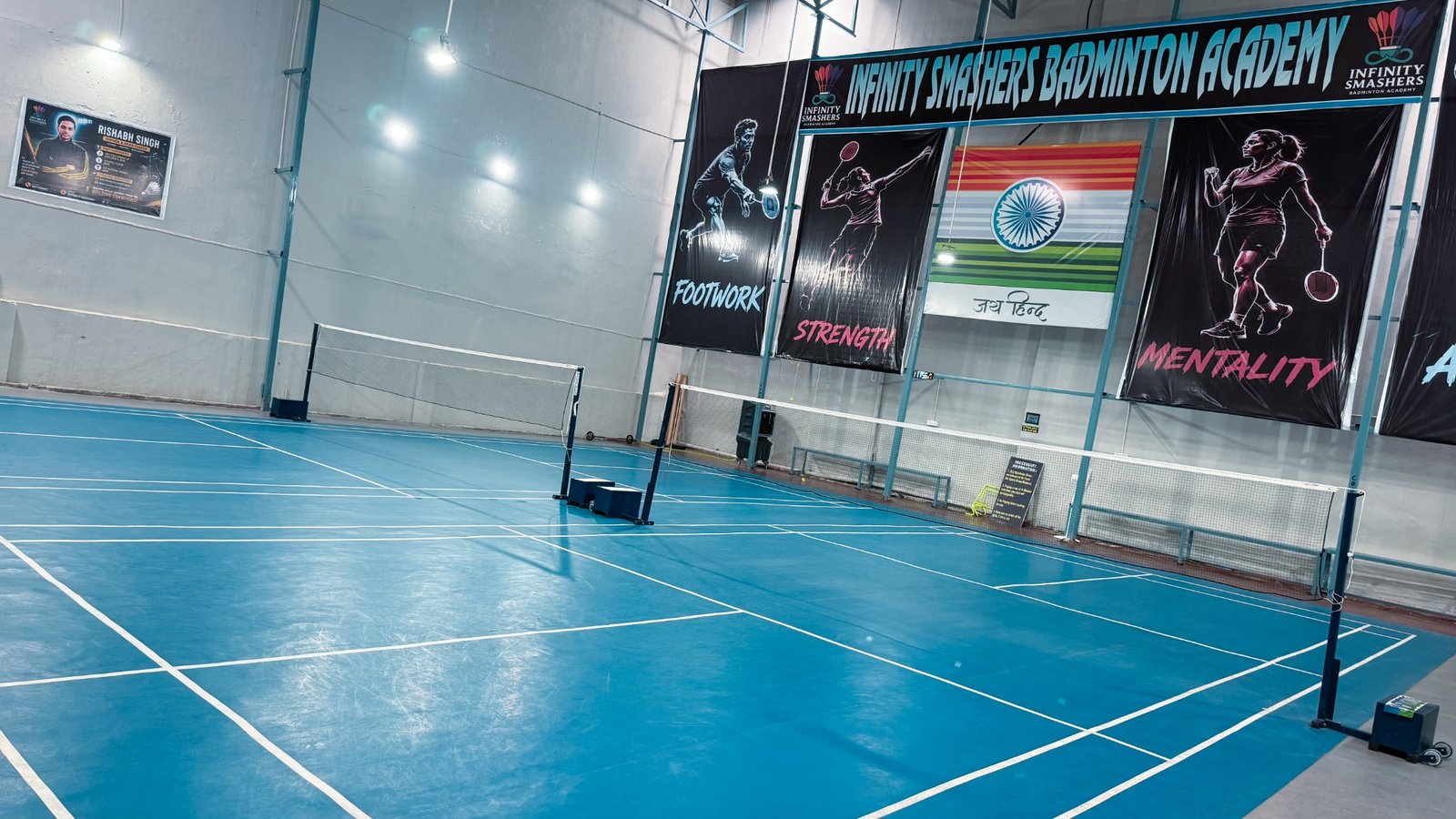 Infinity Smashers Badminton Academy court view 6